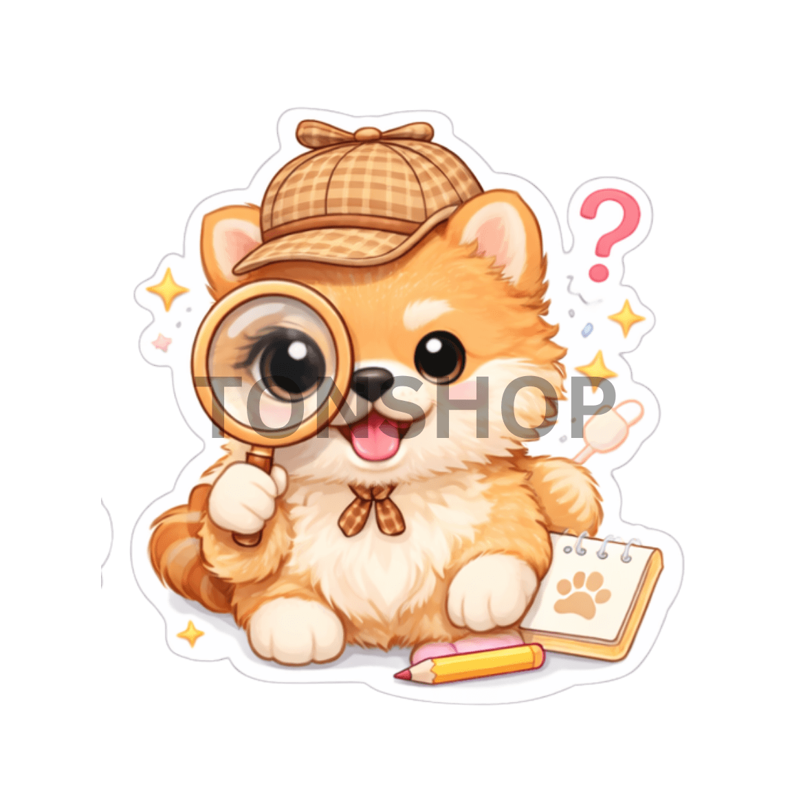 Puppy With Magnifying Glass