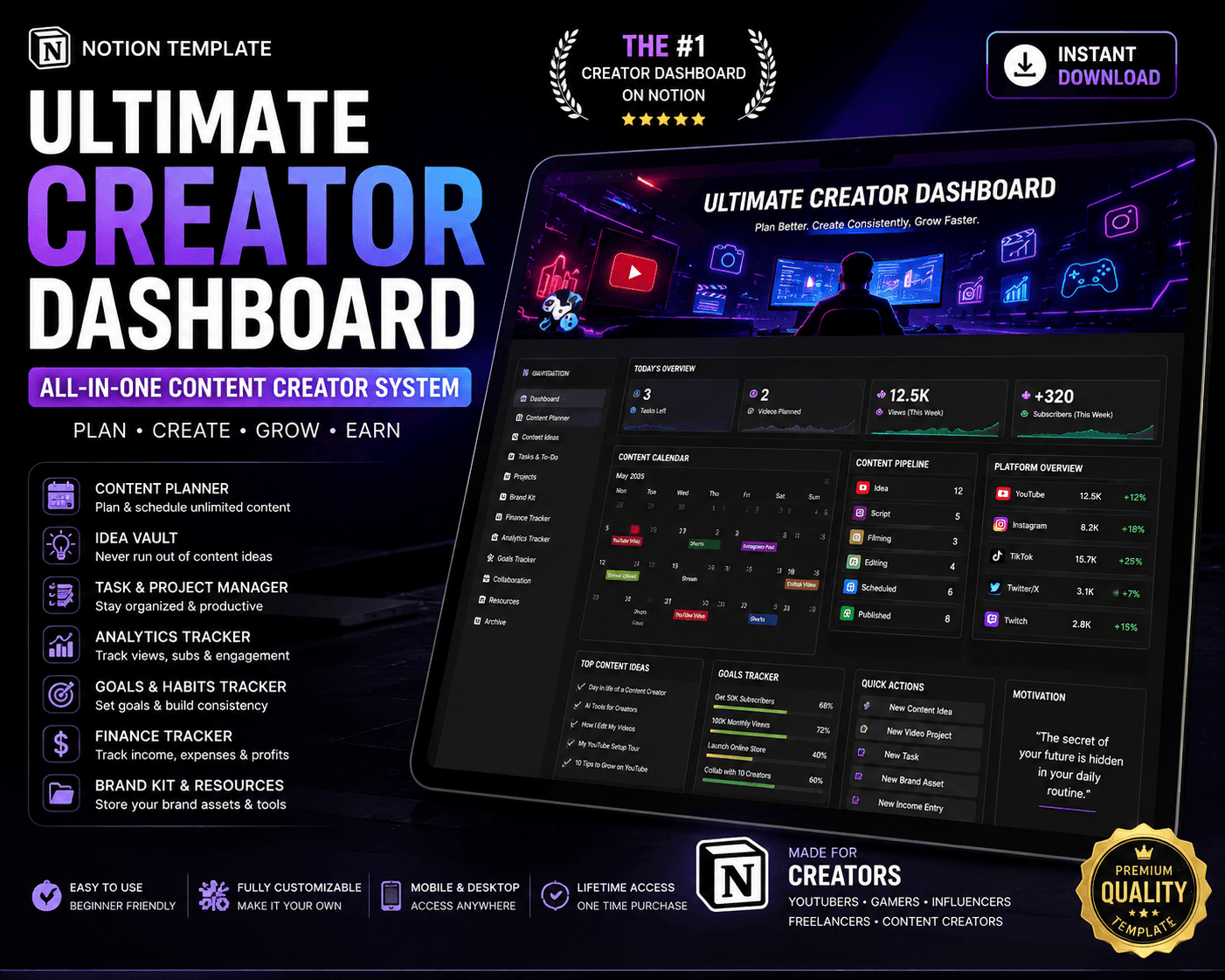 🚀 Digiart247 Ultimate Creator Dashboard | Viral Content & Growth System