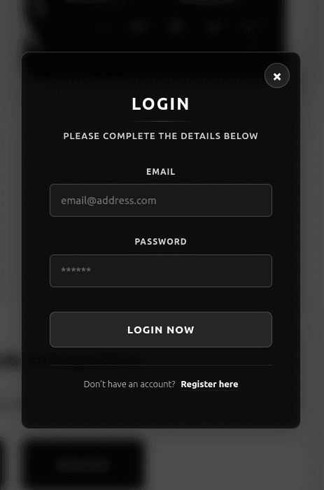 popup login